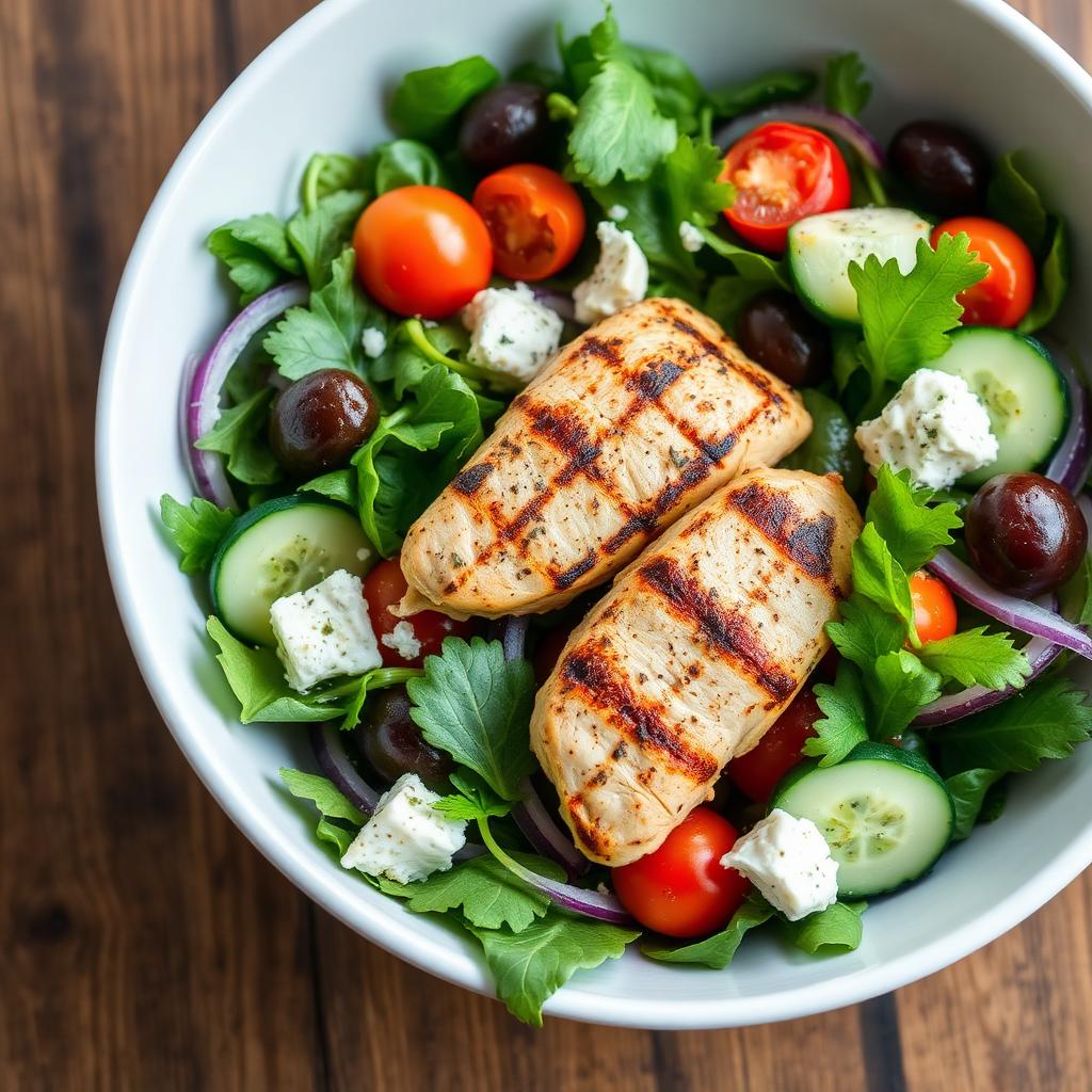 Mediterranean Grilled Chicken Salad